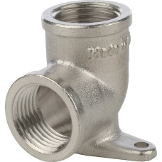 Угольник STOUT с креплением ВР никелированный 1/2