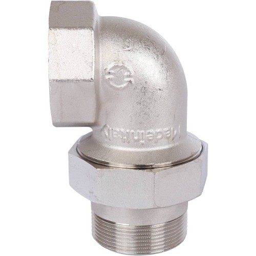 Разъемное угловое соединение STOUT американка ВН 2 уплотнение под гайкой o-ring кольцо, никелированное