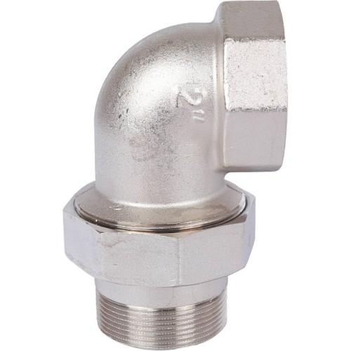 Разъемное угловое соединение STOUT американка ВН 2 уплотнение под гайкой o-ring кольцо, никелированное