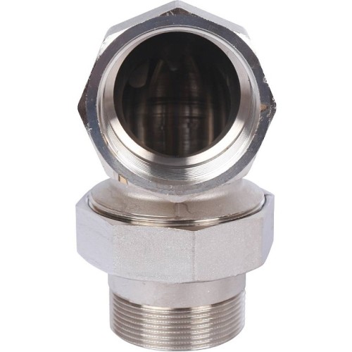 Разъемное угловое соединение STOUT американка ВН 2 уплотнение под гайкой o-ring кольцо, никелированное