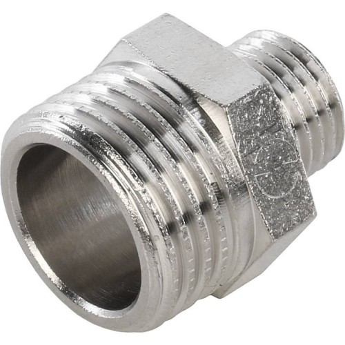 Ниппель НН STOUT переходной никелированный 1/2X1/4
