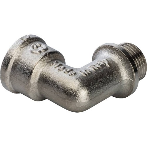 Угольник STOUT с упором НВ никелированный 3/8