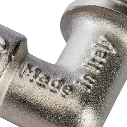 Угольник STOUT с упором НВ никелированный 3/8