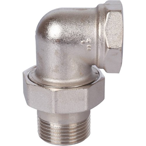 Разъемное угловое соединение STOUT американка ВН, никелированное 1