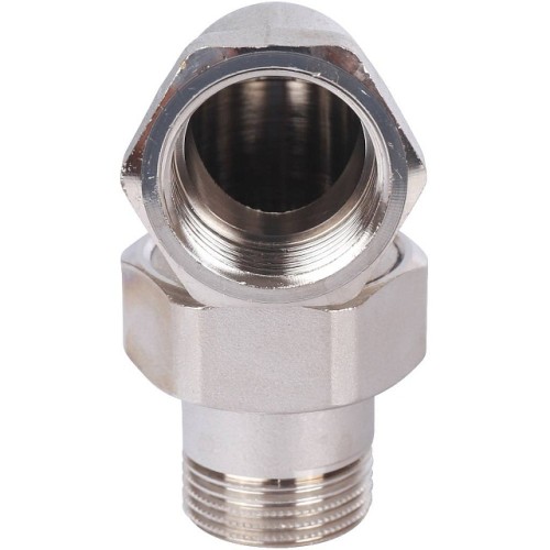 Разъемное угловое соединение STOUT американка ВН, никелированное 3/4