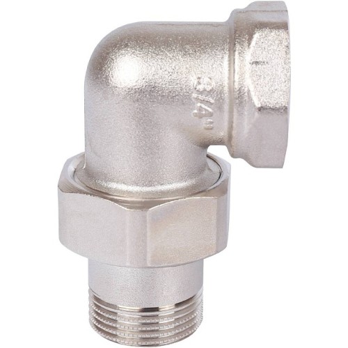 Разъемное угловое соединение STOUT американка ВН, никелированное 3/4