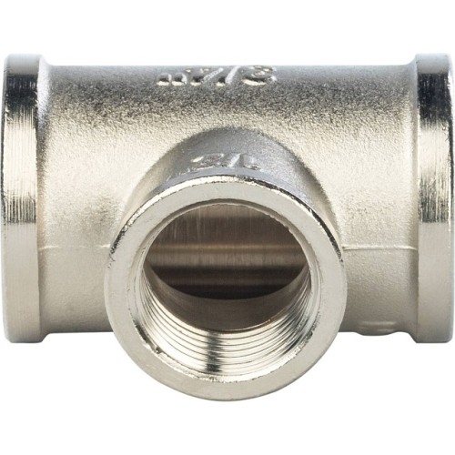 Тройник STOUT ВВ переходной никелированный 3/4X1/2X3/4