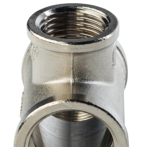 Тройник STOUT ВВ переходной никелированный 3/4X1/2X3/4