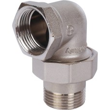 Разъемное угловое соединение STOUT американка ВН 1 уплотнение под гайкой o-ring кольцо, никелированное