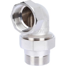 Разъемное угловое соединение STOUT американка ВН 1 1/2 уплотнение под гайкой o-ring кольцо, никелированное