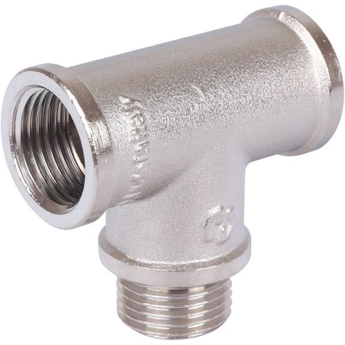 Тройник STOUT ВНВ никелированный 1/2 x1/2 x1/2