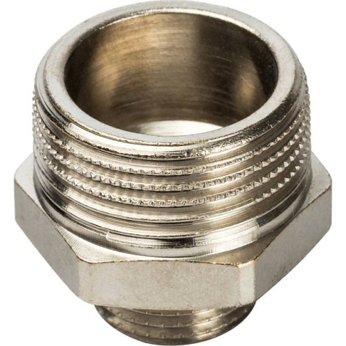 Ниппель НН STOUT переходной никелированный 3/4X3/8