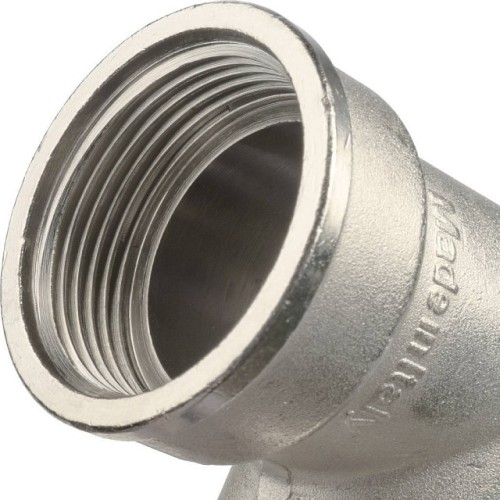 Угольник STOUT с упором НВ никелированный 1 1/4