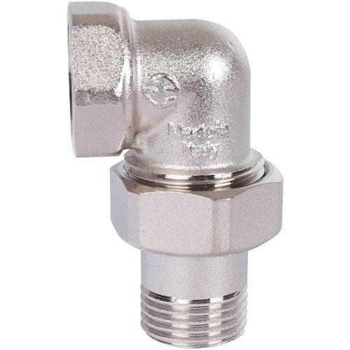 Разъемное угловое соединение STOUT американка ВН, никелированное 1/2