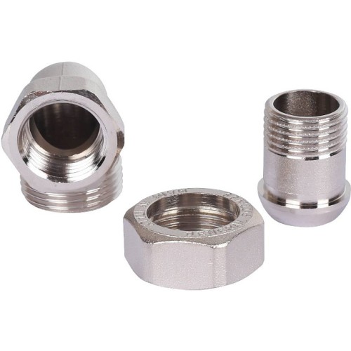 Разъемное угловое соединение STOUT американка ВН, никелированное 1/2