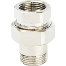 Разъемное соединение STOUT американка ВН 3/4 никелированное, уплотнение под гайкой o-ring кольцо