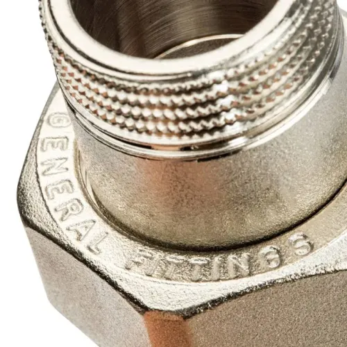Разъемное соединение STOUT американка ВН 3/4 никелированное, уплотнение под гайкой o-ring кольцо