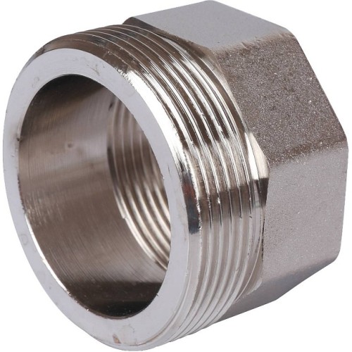 Разъемное соединение STOUT американка ВН 1 1/2 никелированное, уплотнение под гайкой по плоскости