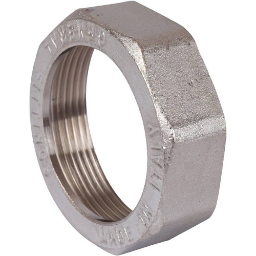 Разъемное соединение STOUT американка ВН 1 1/2 никелированное, уплотнение под гайкой по плоскости