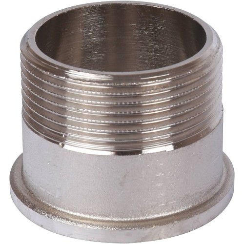 Разъемное соединение STOUT американка ВН 1 1/2 никелированное, уплотнение под гайкой по плоскости