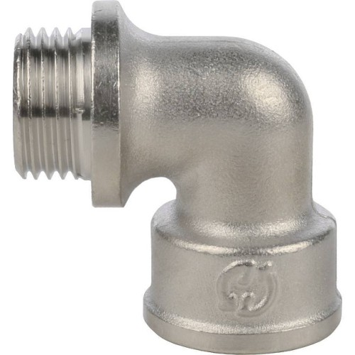 Угольник STOUT с упором НВ никелированный 1/2