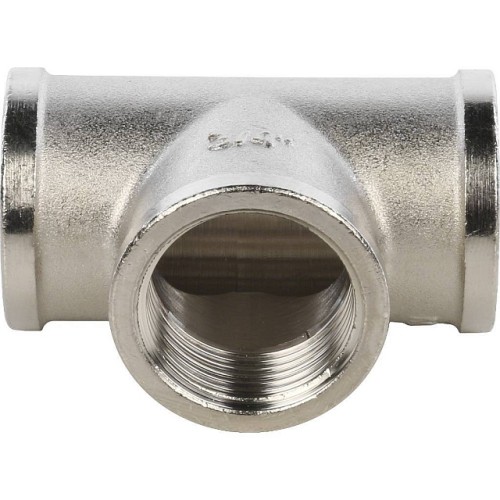 Тройник STOUT ВВ никелированный 3/4