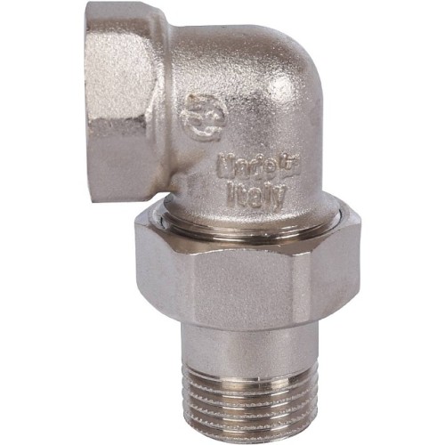 Разъемное угловое соединение STOUT американка ВН 1/2 уплотнение под гайкой o-ring кольцо, никелированное