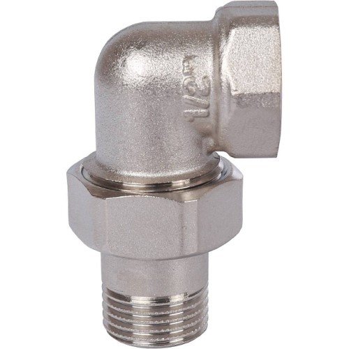 Разъемное угловое соединение STOUT американка ВН 1/2 уплотнение под гайкой o-ring кольцо, никелированное