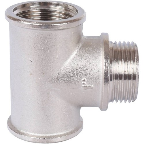 Тройник STOUT ВНВ никелированный 1 x1 x1