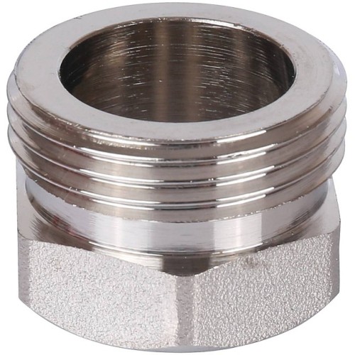 Разъемное соединение STOUT американка ВН 1/2 никелированное, уплотнение под гайкой по плоскости