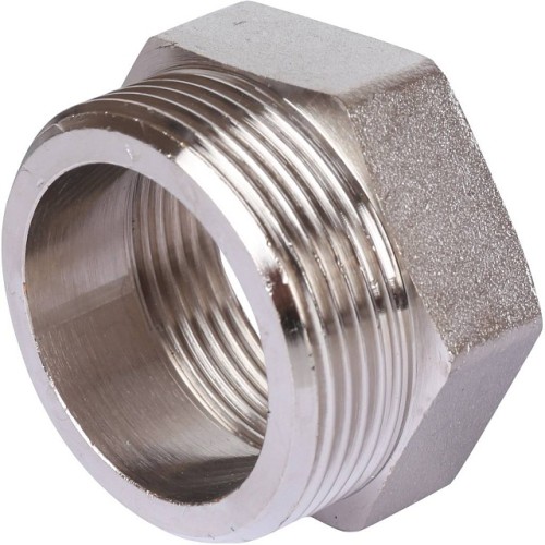 Разъемное соединение STOUT американка ВН 1 1/4 никелированное, уплотнение под гайкой по плоскости