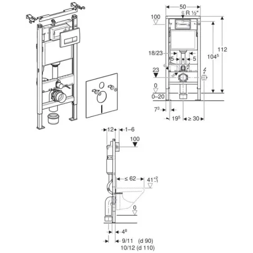 Инсталляция для унитаза GEBERIT 458.128.21.1