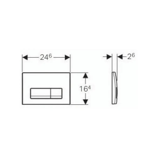 Панель смыва Geberit Delta 50 115.119.DW.1 цвет черный