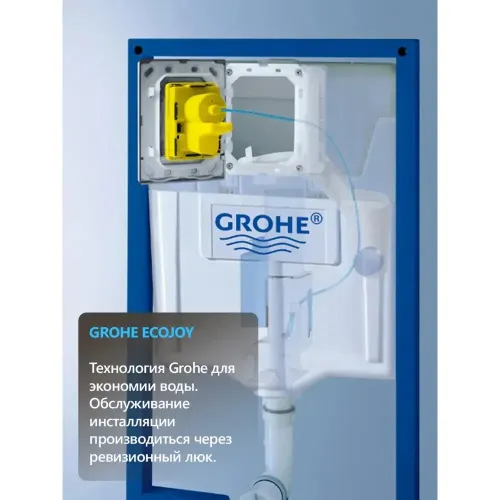 Инсталляции для унитаза Grohe Rapid SL 38732SHO с прямоугольной белой кнопкой