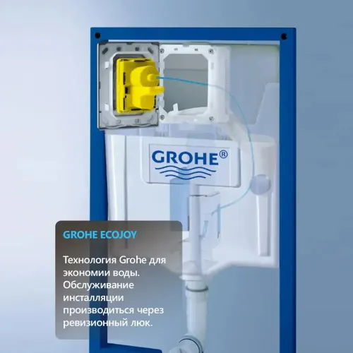 Инсталляции для унитаза Grohe Rapid SL 66167SH3 с овальной белой кнопкой