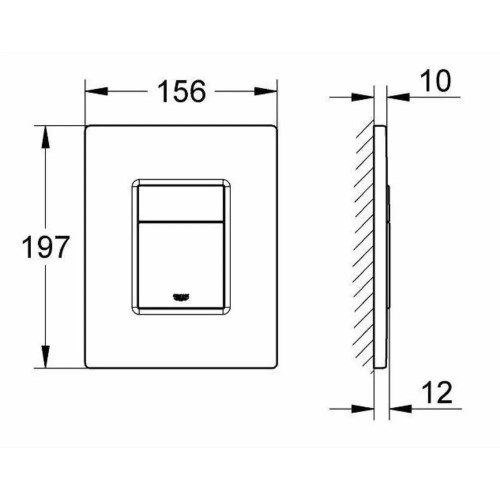 Панель смыва для унитаза Grohe 38732GL0 Skate Cosmopolitan холодный рассвет глянец (для Rapid SL и Uniset)