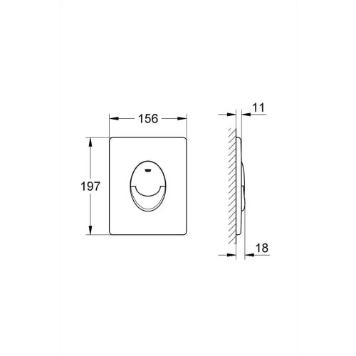 Панель смыва Grohe 38505KF0 цвет черный
