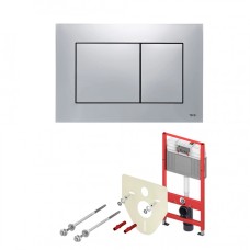 TECE Комплект TECEbase 2 для установки подвесного унитаза с панелью смыва TECEnow панель смыва хром матовый K440402