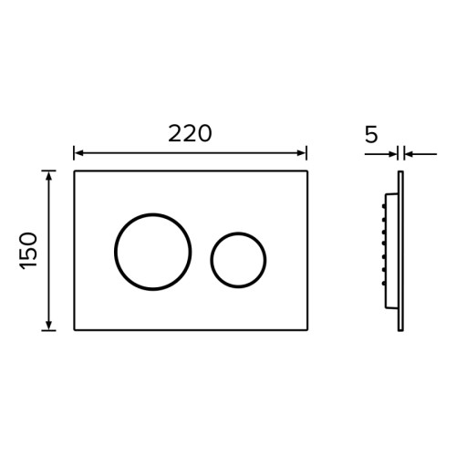 TECE Комплект TECEbase 3.0 с латунным вентилем для установки подвесного унитаза с панелью смыва TECEloop хром глянцевая N500921