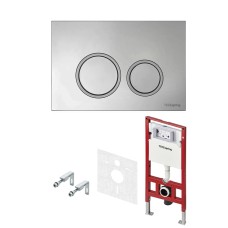 TECEspring TECEspring R Комплект TECEspring для установки подвесного унитаза с панелью смыва TECEspring R хром глянцевый, контур клавиш хром матовый S401101