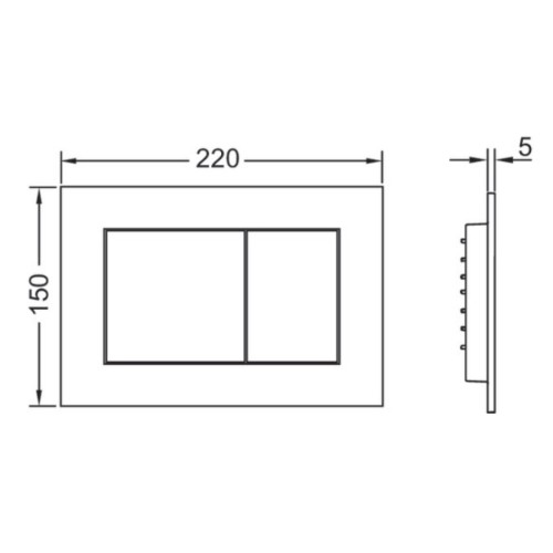 TECE TECEnow Панель смыва унитаза для системы двойного смыва никель металлик 9240418