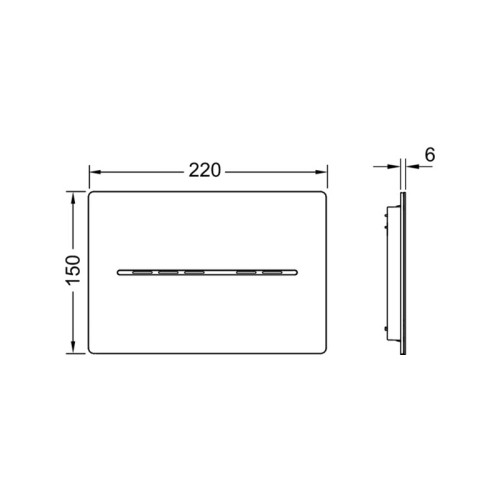 Электронная панель смыва TECE TECEsolid с бесконтактной активацией батарея 6 В Нержавеющая сталь сатин 9240464