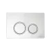 TECE TECEspring R Панель смыва с круглыми кнопками хром глянцевый контур клавиш хром матовый 9940101
