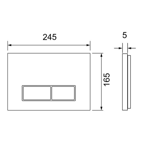 TECEspring TECEspring Панель смыва TECEspring S нержавеющая сталь, сатин (с покрытием против отпечатков пальцев) S240501