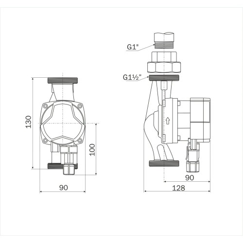 Циркуляционный насос Aquario PRIME-A1-256-130