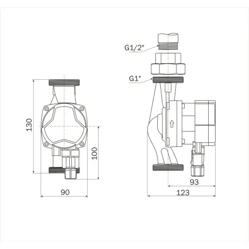Циркуляционный насос Aquario PRIME-A1-156-130 Циркуляционный насос Aquario PRIME-A1-156-130