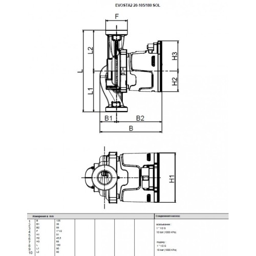 Насос циркуляционный бытовой DAB EVOSTA2 20-105/180 SOL PWM 60188447