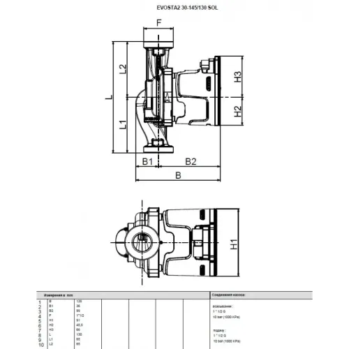 Насос циркуляционный бытовой DAB EVOSTA2 30-145/130 SOL 1/2" 60188452
