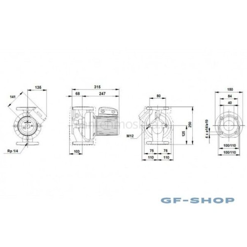 Циркуляционный насос Grundfos UPS 40-120 F, 96401942