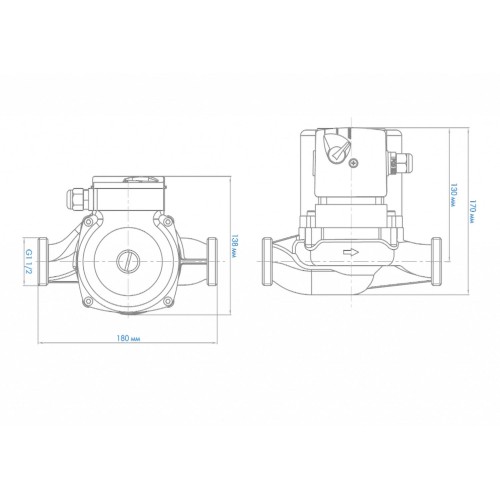 Циркуляционный насос Джилекс ЦИРКУЛЬ 25/80 PREMIUM, 2581